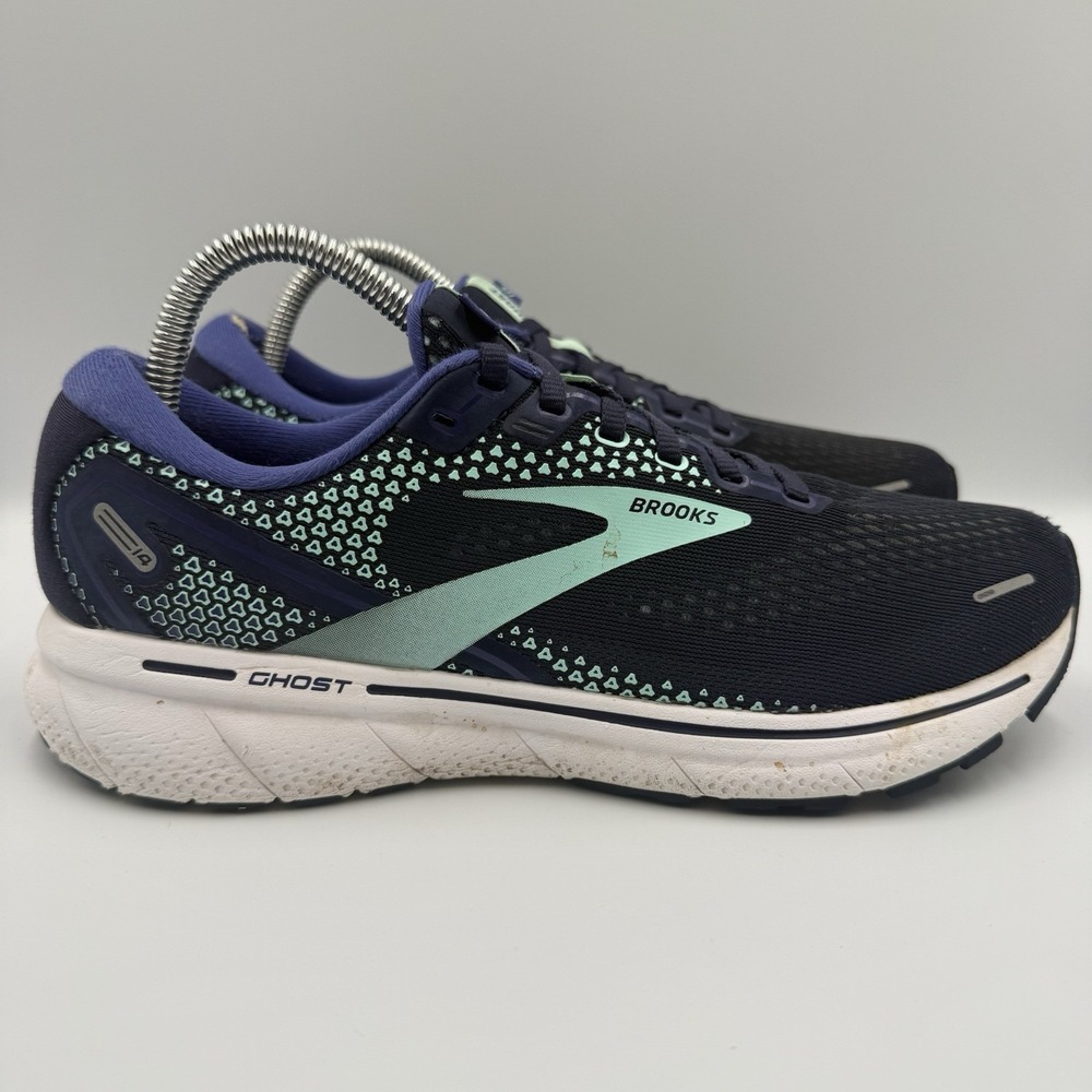 Brooks Ghost 14 Purple White Running Shoes Sneakers Women's Size 9 D 1203561D446